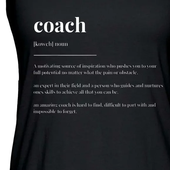 Coach Definition Dictionary Design Ladies Essential Flowy Tank