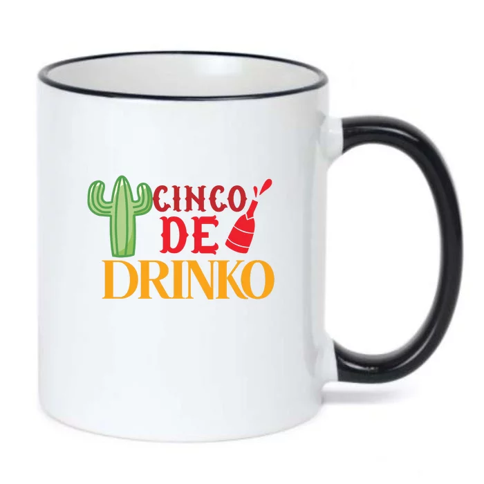 Cinco De Drinko Funny Cactus Mens Womens Drinking Black Color Changing Mug