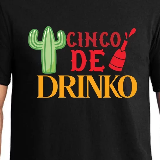 Cinco De Drinko Funny Cactus Mens Womens Drinking Pajama Set