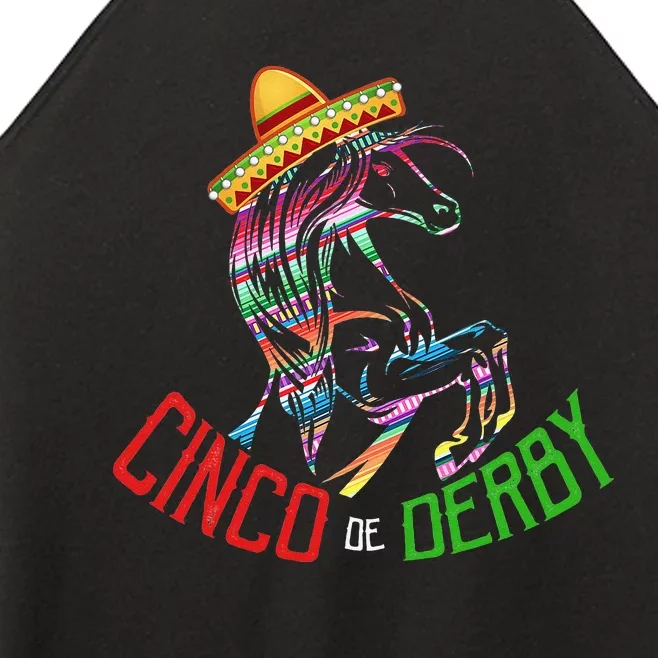 Cinco De Derby Mayo Sombrero Horse Race Kentucky Party Women’s Perfect Tri Rocker Tank