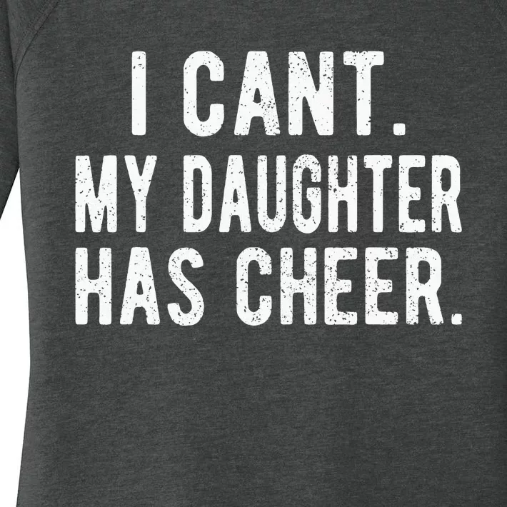 Cheer Dad Daughter Cheerleading funny Father's Day Women's Perfect Tri Tunic Long Sleeve Shirt