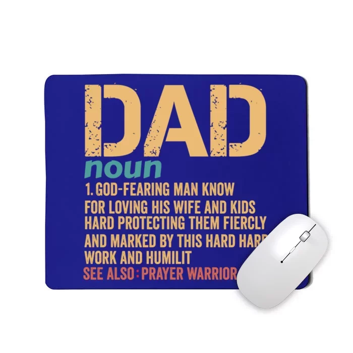 Christian Dad Definition Fathers Day Dad Gift Mousepad