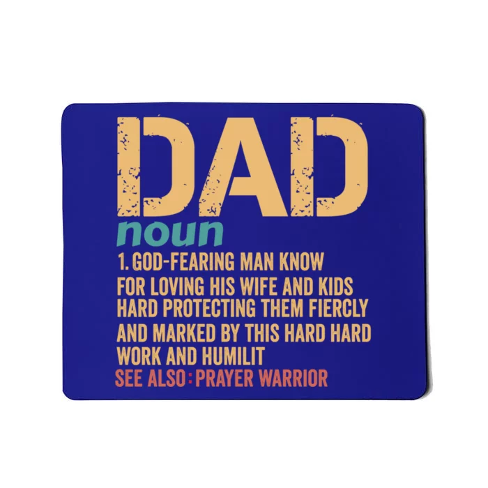 Christian Dad Definition Fathers Day Dad Gift Mousepad