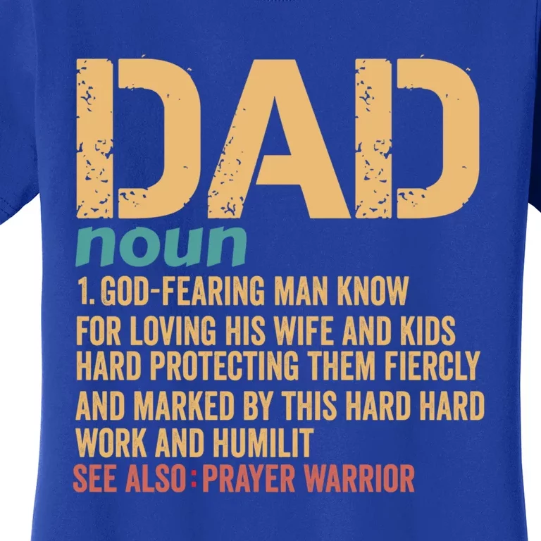 Christian Dad Definition Fathers Day Dad Gift Women's T-Shirt