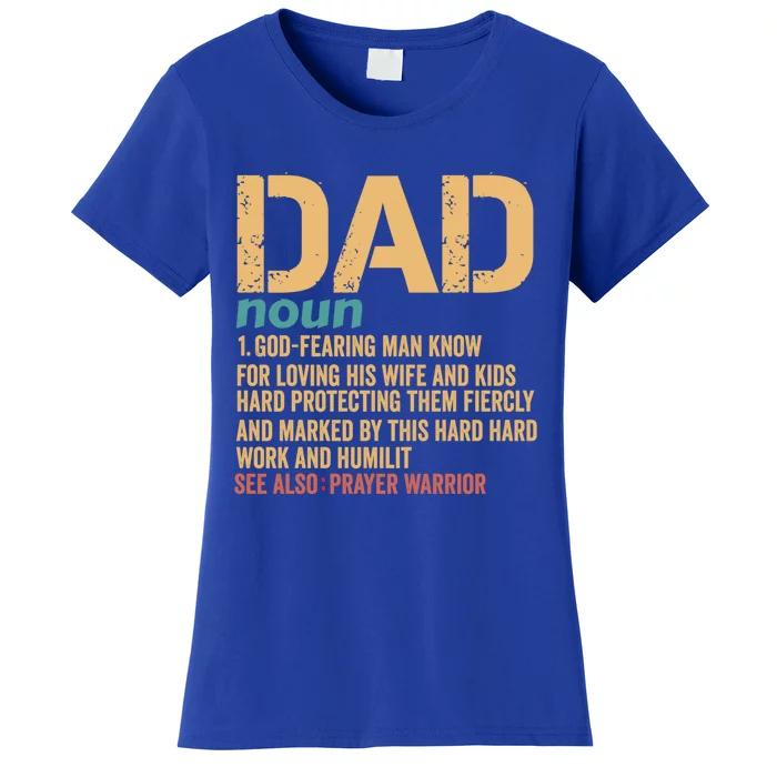 Christian Dad Definition Fathers Day Dad Gift Women's T-Shirt