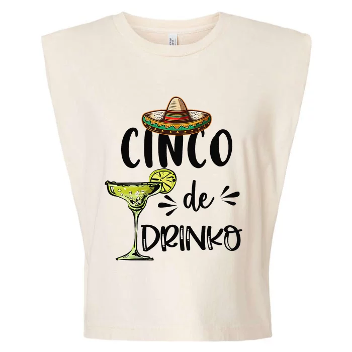 Cinco Drinko De Mayo Fiesta Squad Mexican Party 5 de mayo Garment-Dyed Women's Muscle Tee