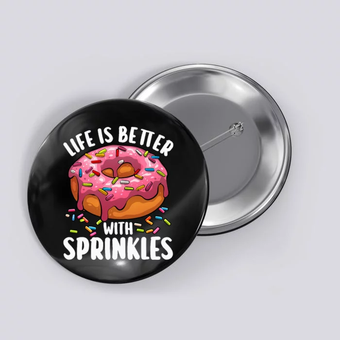 Cool Donut Design For Doughnut Donut Lover Button