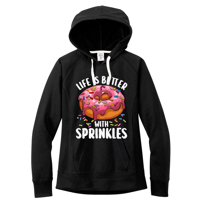 Cool Donut Design For Doughnut Donut Lover Women's Fleece Hoodie