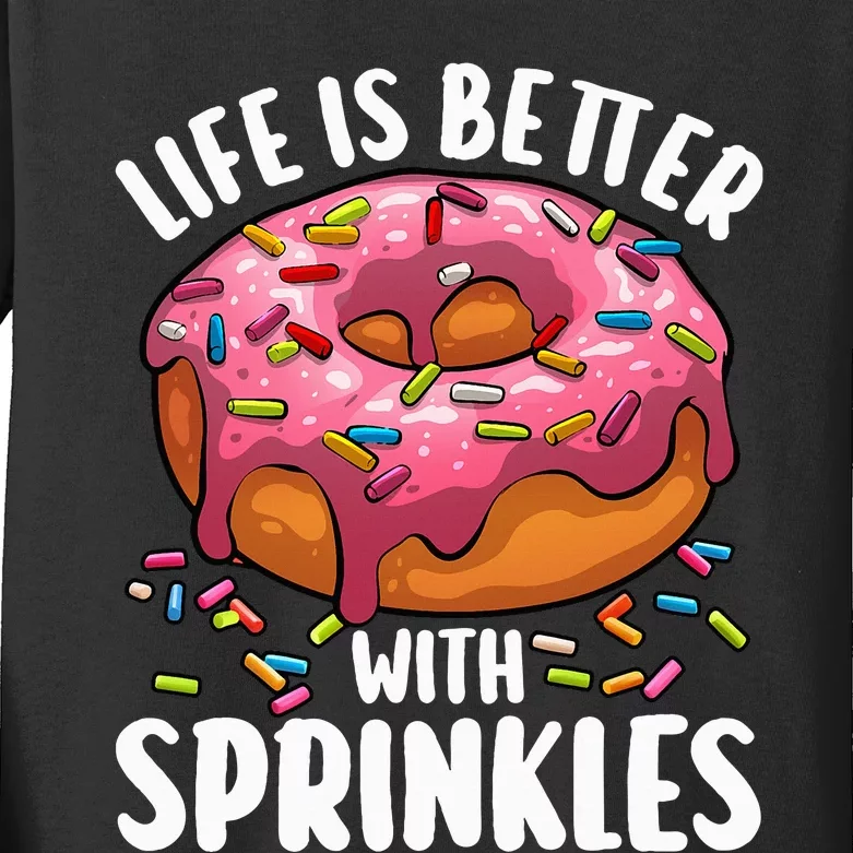 Cool Donut Design For Doughnut Donut Lover Kids Long Sleeve Shirt