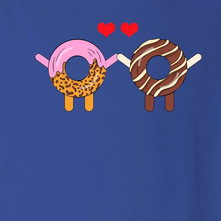 Cute Doughnut Donut Pair Valentines Day Hearts Day Feb 14 Gift Toddler Long Sleeve Shirt