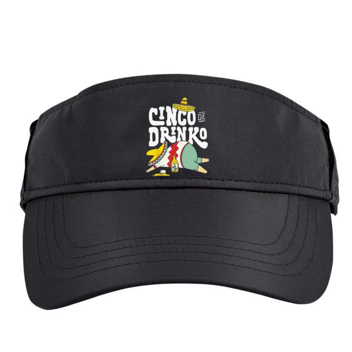 Cinco Drinko De Mayo Fiesta Squad Mexican Party 5 de mayo Adult Drive Performance Visor