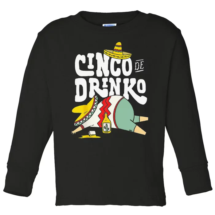 Cinco Drinko De Mayo Fiesta Squad Mexican Party 5 de mayo Toddler Long Sleeve Shirt