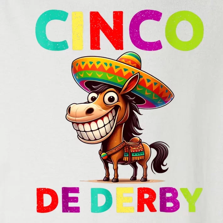 Cinco De Derby Derby Party Funny Horse Racing Sombrero Toddler Long Sleeve Shirt