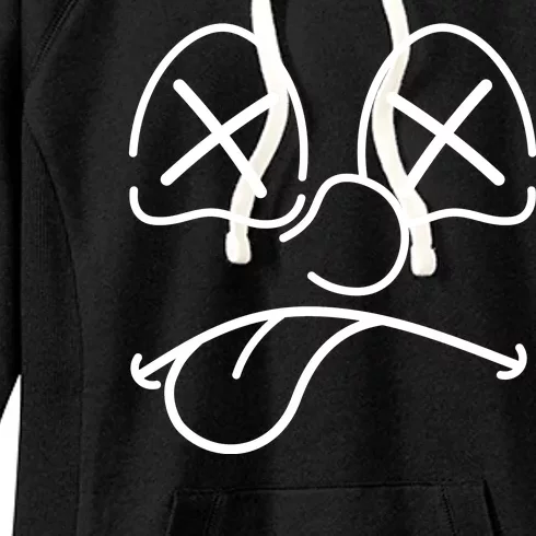 Cartoon Dead Eyes Face Women's Fleece Hoodie