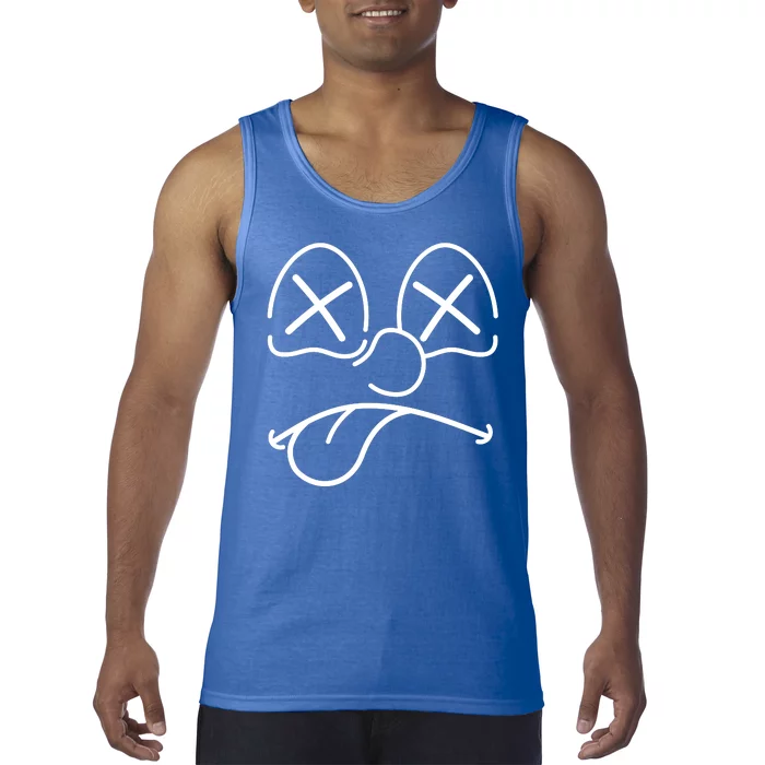 Cartoon Dead Eyes Face Tank Top