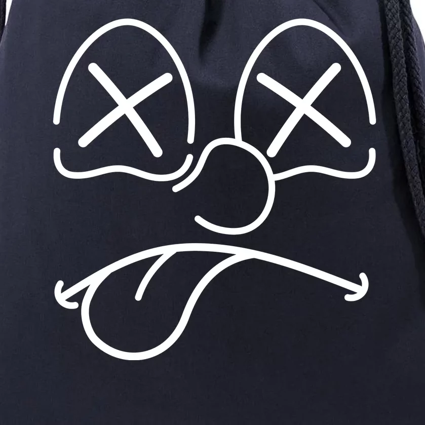 Cartoon Dead Eyes Face Drawstring Bag