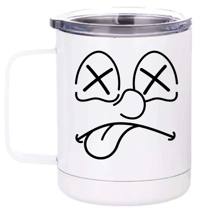 Cartoon Dead Eyes Face Front & Back 12oz Stainless Steel Tumbler Cup