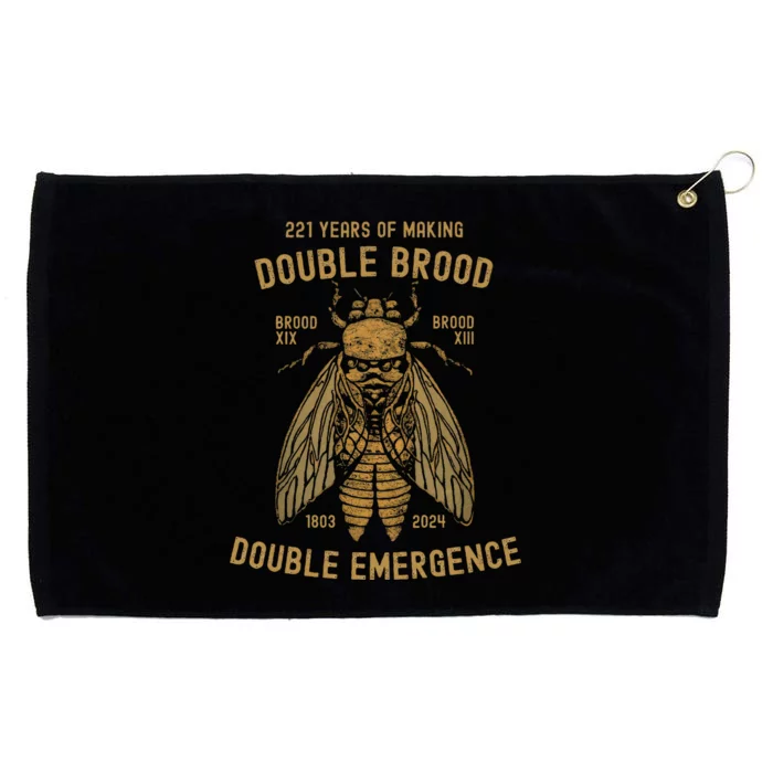 Cicada Double Emergence 2024 Brood Xiii Xix Locust Grommeted Golf Towel