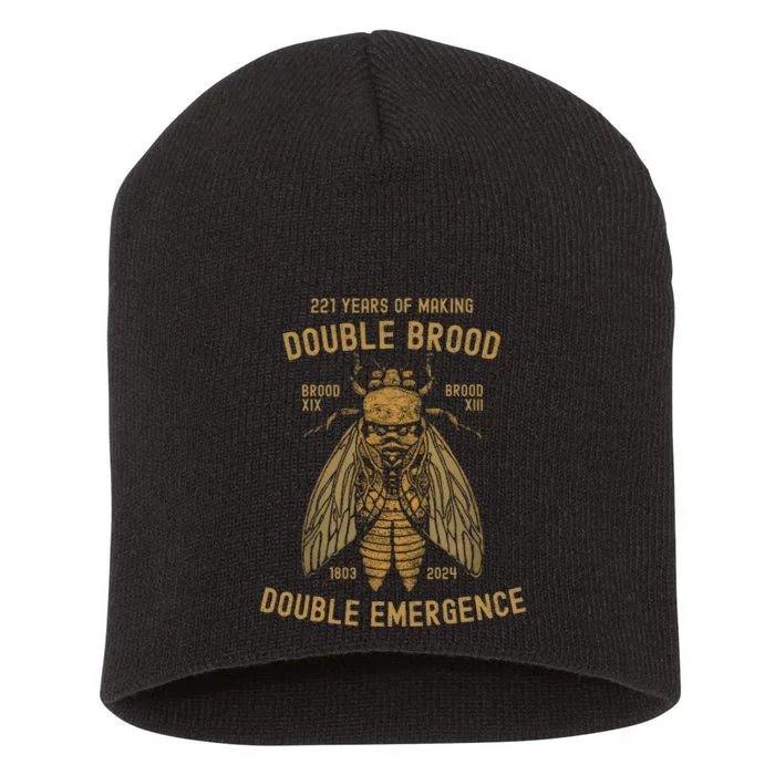 Cicada Double Emergence 2024 Brood Xiii Xix Locust Short Acrylic Beanie