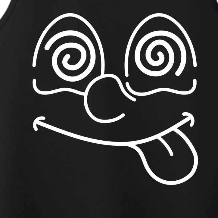 Cartoon Dizzy Eyes Face Performance Tank