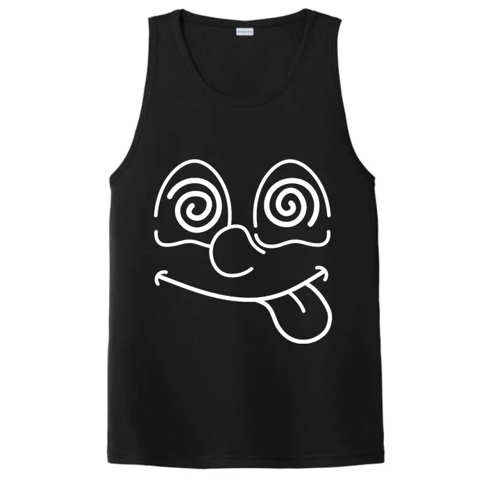 Cartoon Dizzy Eyes Face Performance Tank