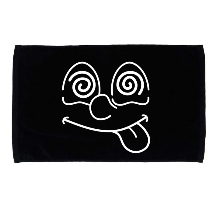 Cartoon Dizzy Eyes Face Microfiber Hand Towel