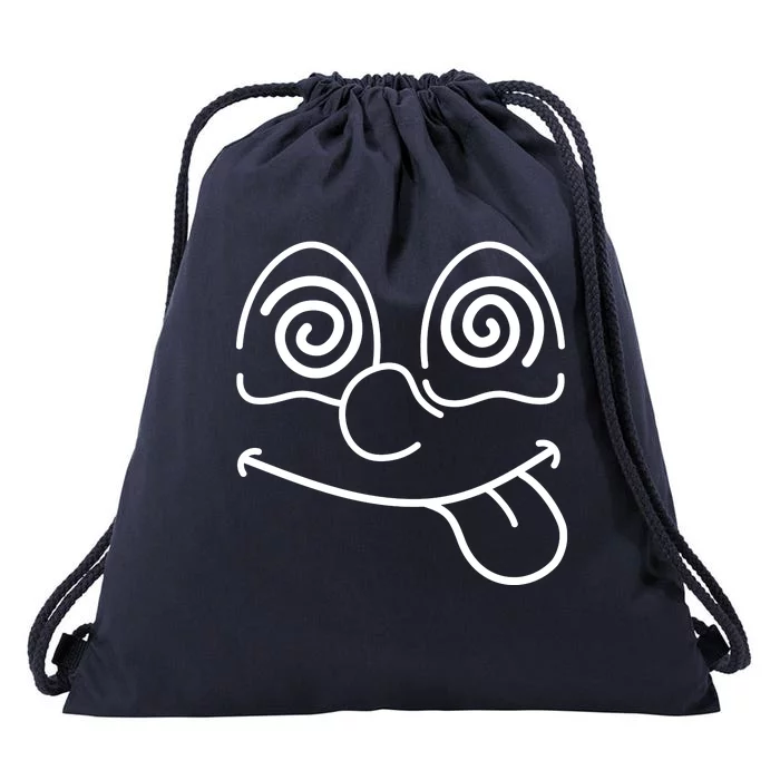 Cartoon Dizzy Eyes Face Drawstring Bag