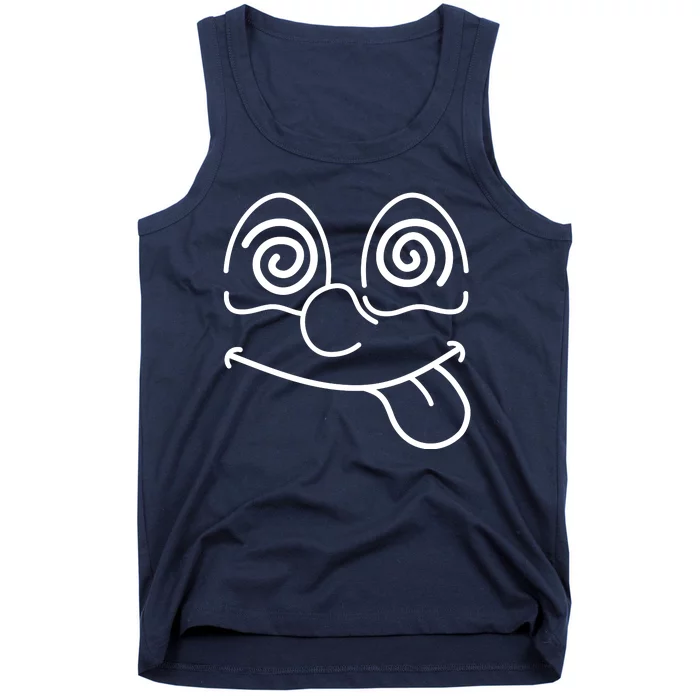 Cartoon Dizzy Eyes Face Tank Top