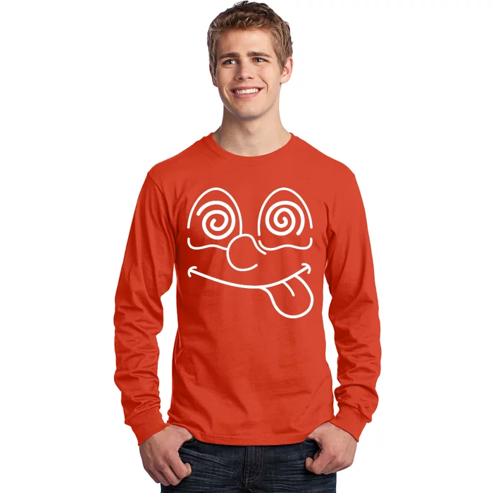 Cartoon Dizzy Eyes Face Long Sleeve Shirt