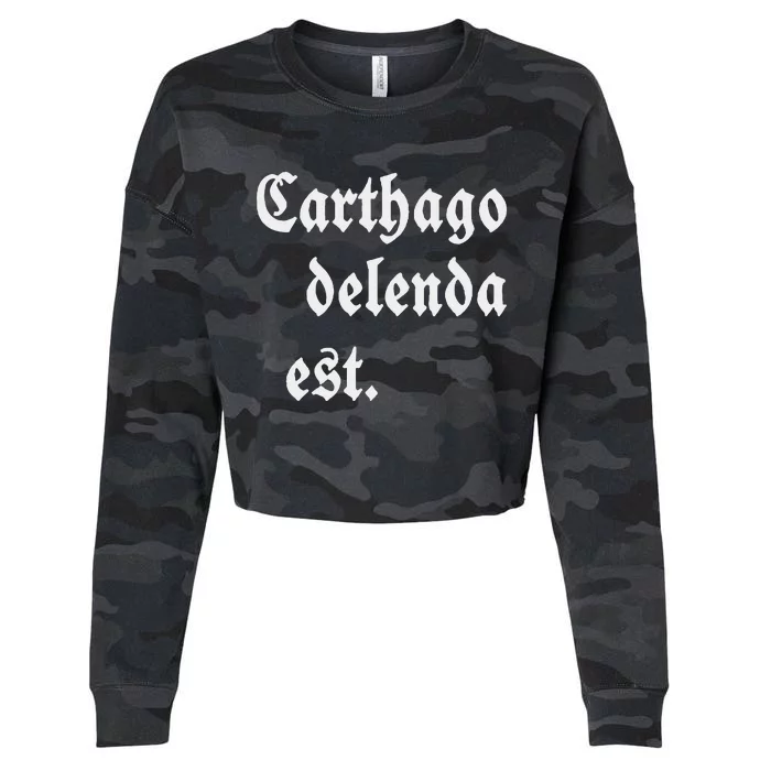 Carthago Delenda Est Cropped Pullover Crew