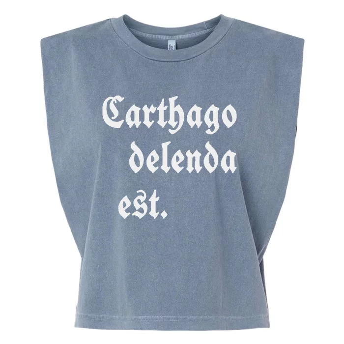 Carthago Delenda Est Garment-Dyed Women's Muscle Tee