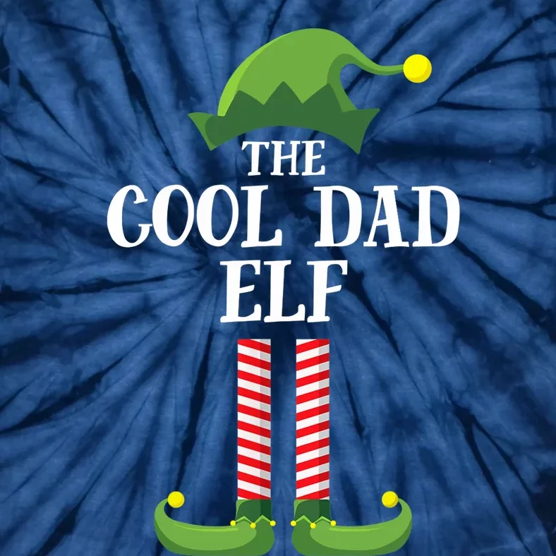 Cool Dad Elf Matching Family Group Christmas Party Tie-Dye T-Shirt