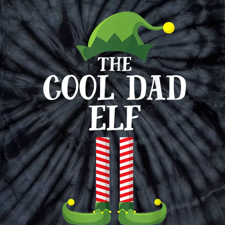 Cool Dad Elf Matching Family Group Christmas Party Tie-Dye T-Shirt