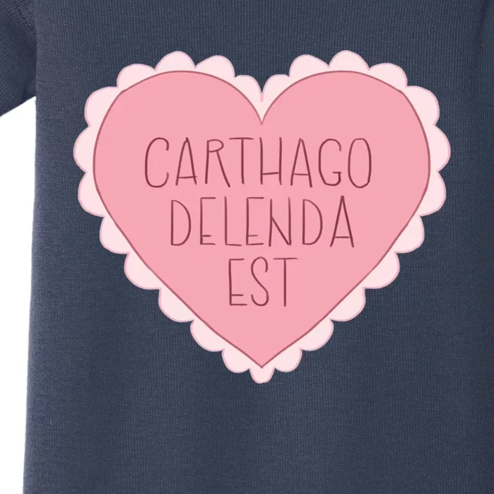 Carthago Delenda Est Valentine Baby Bodysuit