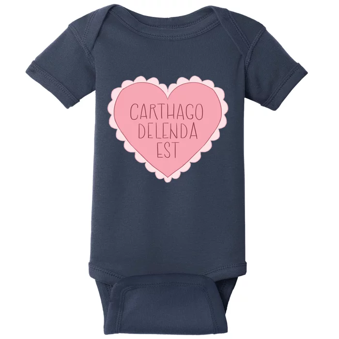 Carthago Delenda Est Valentine Baby Bodysuit