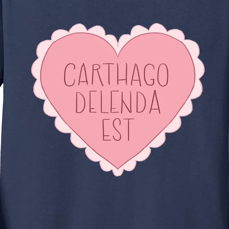 Carthago Delenda Est Valentine Kids Long Sleeve Shirt