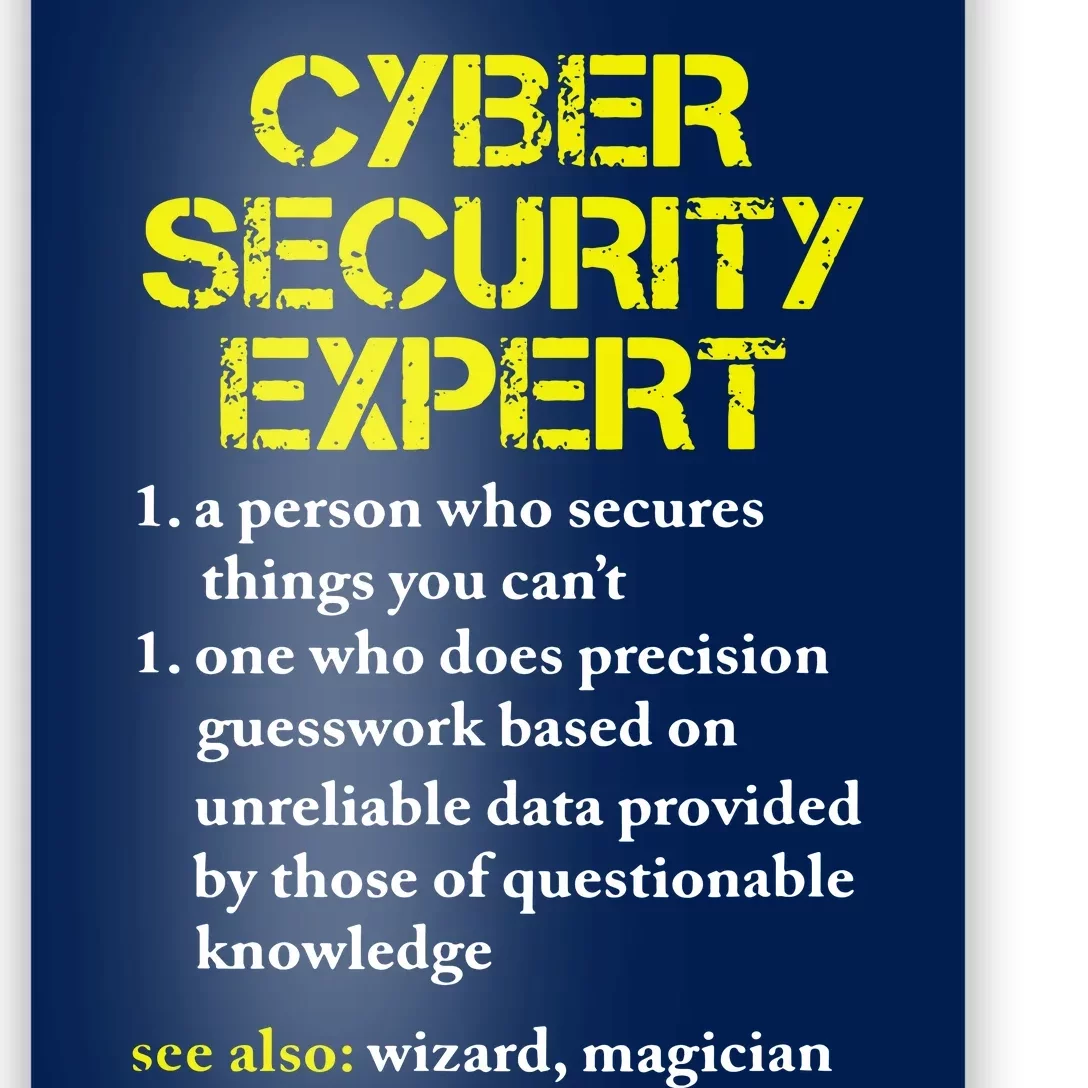 Cybersecurity Definition Expert Computer Engineer Poster