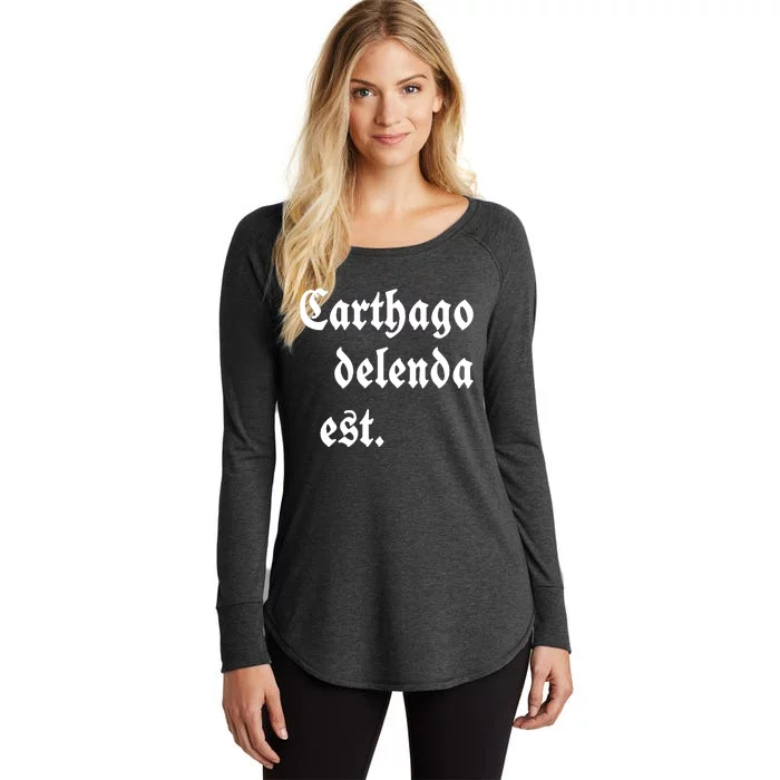 Carthago Delenda Est Women's Perfect Tri Tunic Long Sleeve Shirt