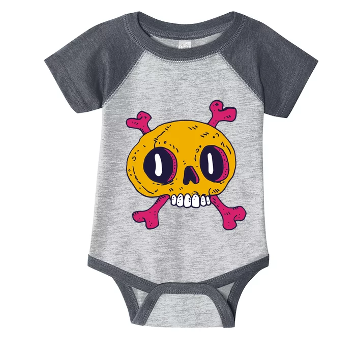 Creepy Dead Eye Skull Crossbones Infant Baby Jersey Bodysuit