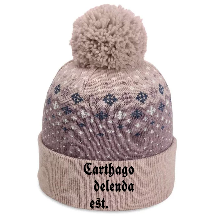 Carthago Delenda Est The Baniff Cuffed Pom Beanie