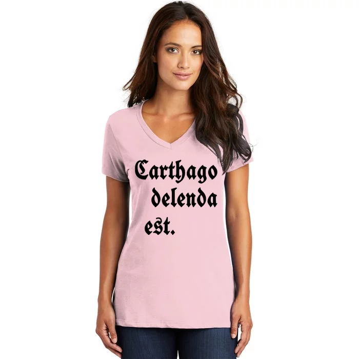 Carthago Delenda Est Women's V-Neck T-Shirt