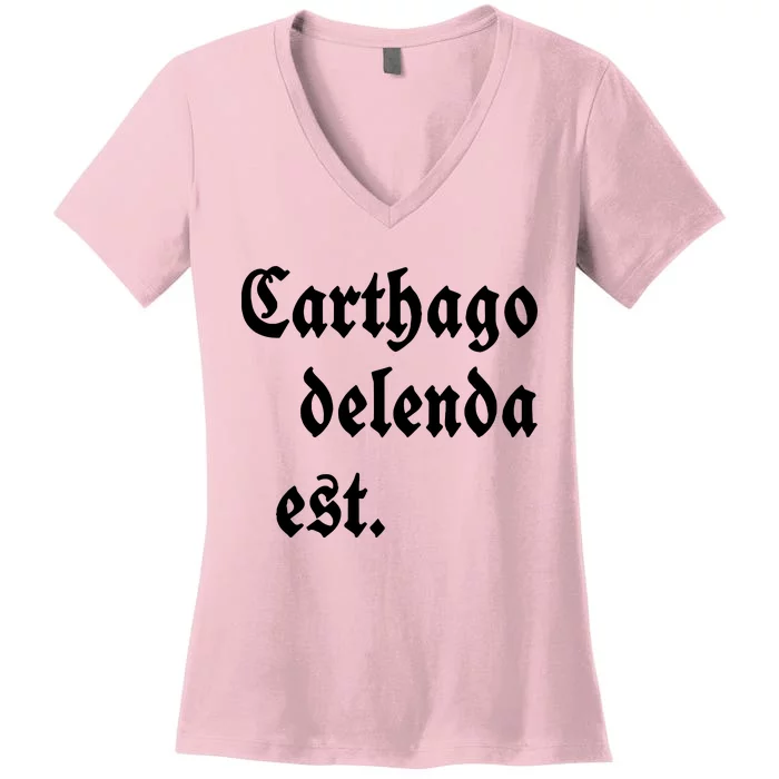 Carthago Delenda Est Women's V-Neck T-Shirt