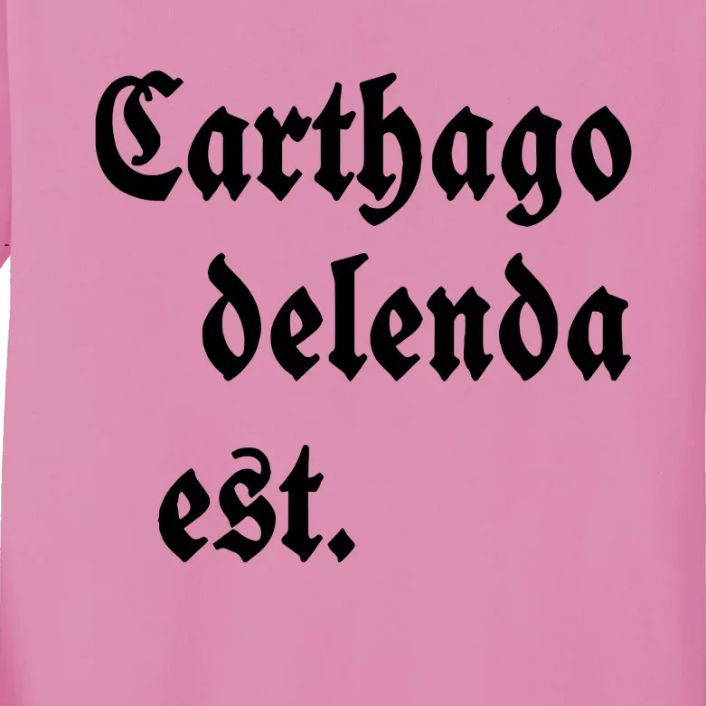 Carthago Delenda Est Kids Long Sleeve Shirt