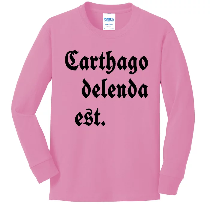 Carthago Delenda Est Kids Long Sleeve Shirt