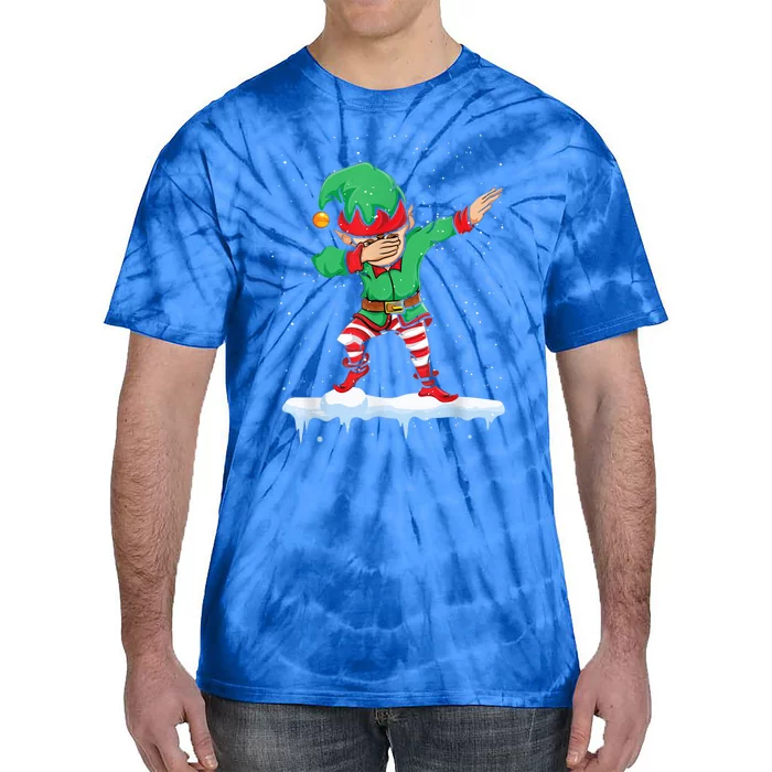 Christmas Dabbing Elf Squad Xmas Family Matching Gift Tie-Dye T-Shirt