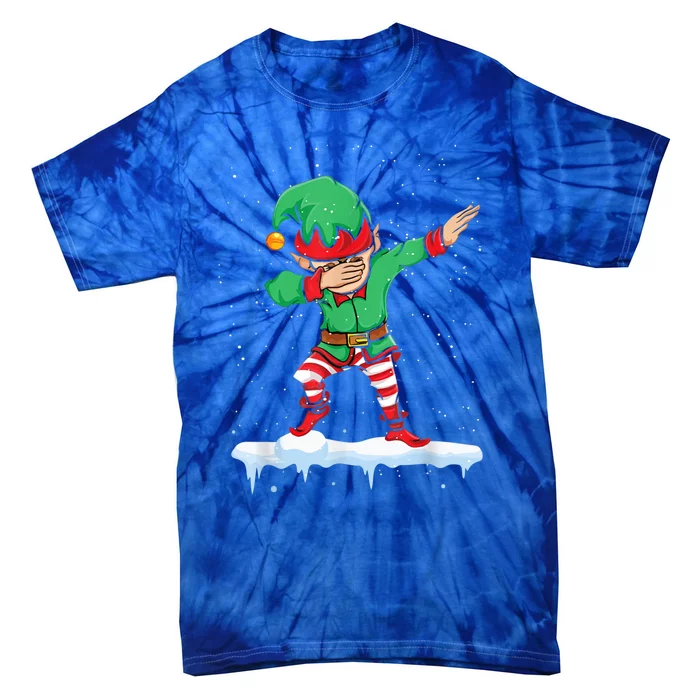 Christmas Dabbing Elf Squad Xmas Family Matching Gift Tie-Dye T-Shirt