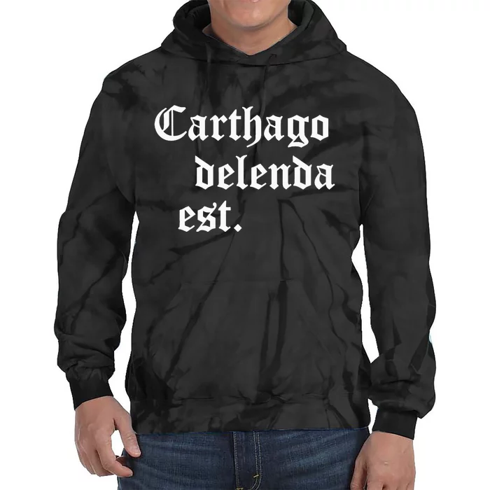 Carthago Delenda Est Latin Phrase Cato Speech Carthage Quote Tie Dye Hoodie