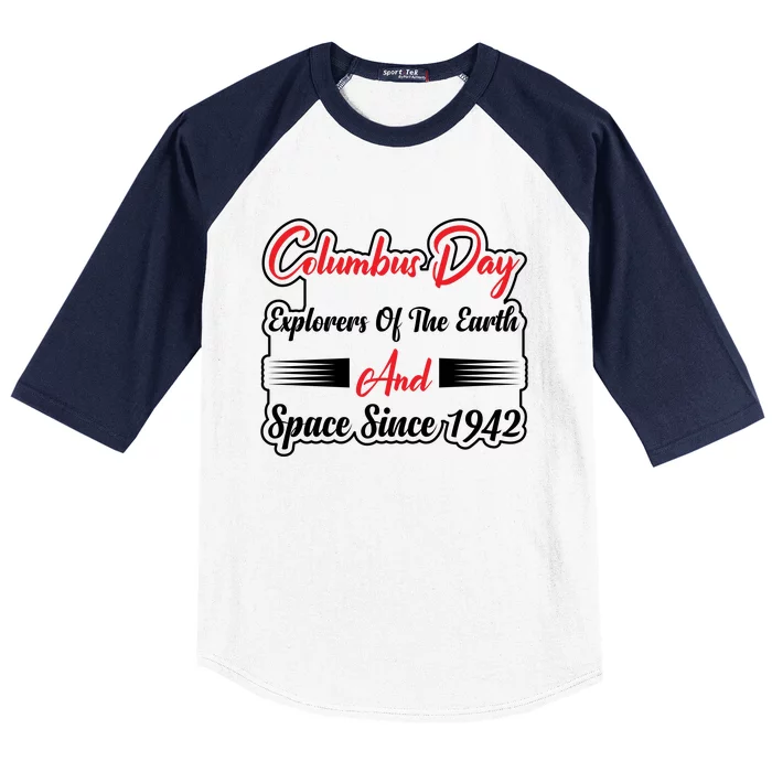 Columbus Day Explorers Celebration Graphic Baseball Sleeve Shirt