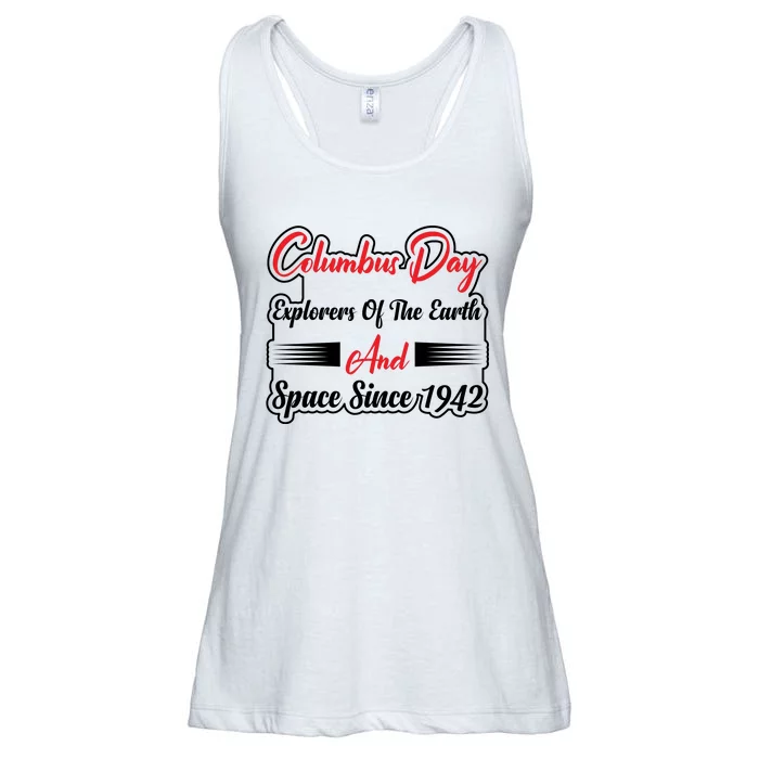 Columbus Day Explorers Celebration Graphic Ladies Essential Flowy Tank