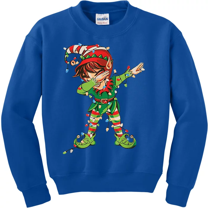 Christmas Dabbing Elf Squad Xmas Family Gift Kids Sweatshirt